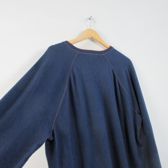 Banana Republic Men's Sweater Top XL Blue Premium Cotton Cashmere Crewneck 332 - Picture 6 of 9